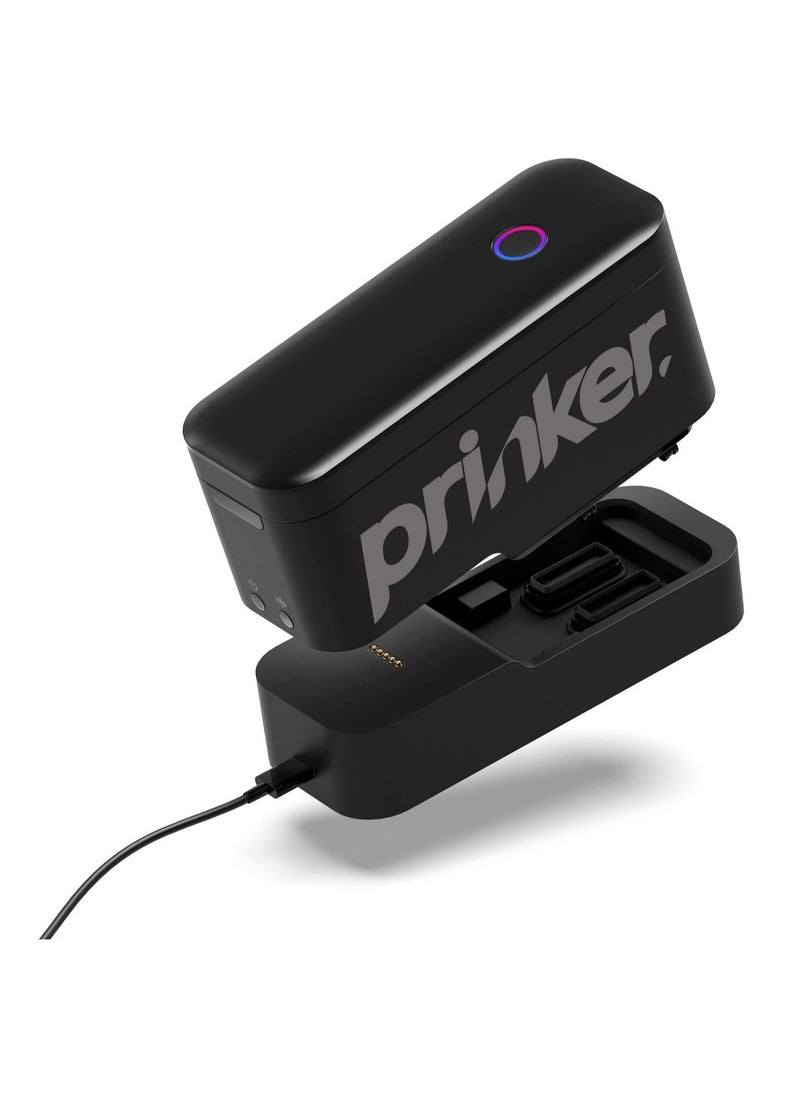 Prinker - Prinker S Temporary Tattoo Device Package for Your Instant Custom Temporary Tattoos with Premium Cosmetic Black Ink - Compatible with iOS and Android Devices. - Image 1