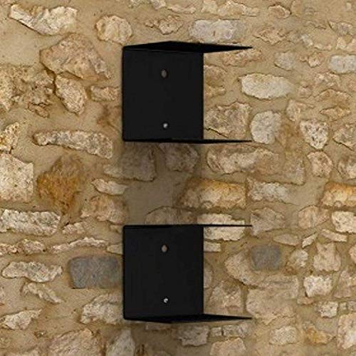 myl Book Shelf Wall Mounted Heavy Duty Metal Invisible Book Shelves (Made in India) with Screws & Plastic Anchors Included - Black (2, Black) - Image 5