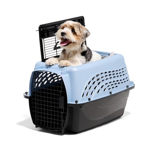Petmate Dog Crates for Small Dogs Cat Carriers TwoDoor Plastic Pet Kennel Top Front Loading Made in USA 24 Blue