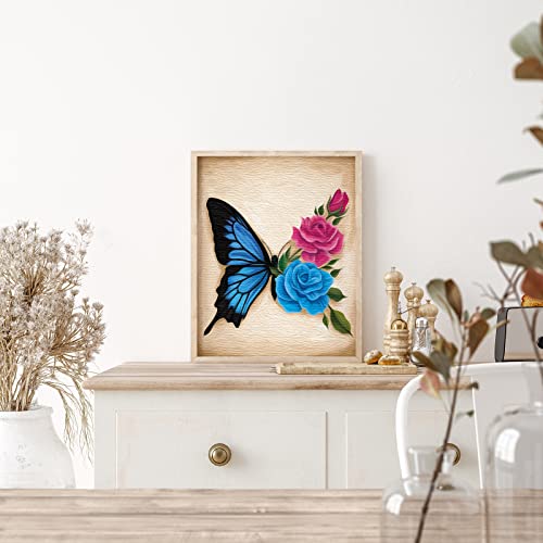 Nuberlic 8x10 Paint and Sip Canvas Painting Kit Pre Drawn Canvas for Painting for Adults Stretched Canvas Birthday Gift Floral Butterfly Painting Kit Sip and Paint Party Favor - Image 5
