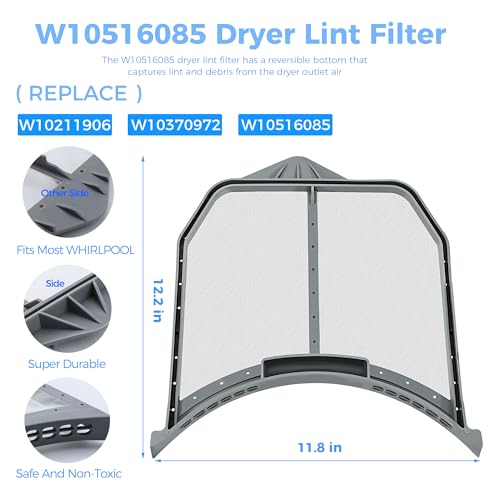 Romalon Upgraded W10516085 Dryer Lint Filter W11758174 For Whirlpool Dryer Lint Trap Filter Screen Replaces W10211906 W10370972 WPW10516085 3188345 AP6022545 PS11755878 EAP11755878 by Romalon - Image 3