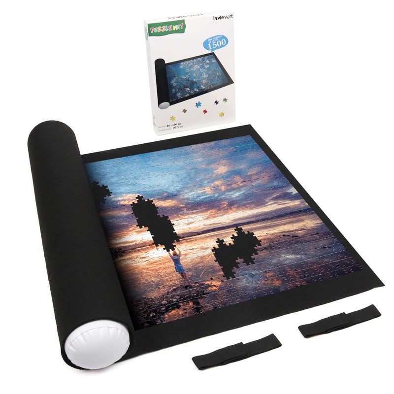 Lavievert Jigsaw Puzzle Roll Mat Puzzle Storage Puzzle Saver  Environmental Friendly Material  Store Jigsaw Puzzles Up to 1 500 Pieces
