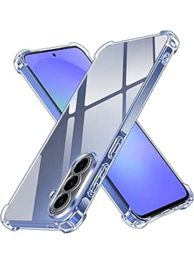 اكس تيك_جراب سيليكون شفاف كريستالي_لموبايل سامسونج جالاكسي A57 شبكة الجيل الخامس 5G مع زوايا واقية مضادة للصدمات، جراب رفيع وناعم ومرن من البولي يوريثين الحراري مقاوم للخدش _ شفاف - Image 1