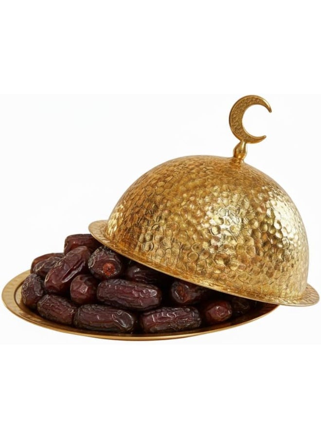 serving dish with a dome lid and a crescent moon handle for Ramadan - Image 2