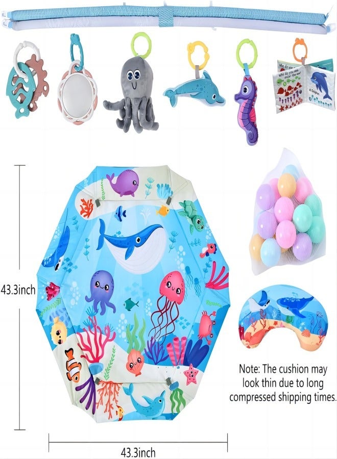 آي ميس يو صالة ألعاب للأطفال وسجادة لعب للرضع، سجادة لعب وصالة ألعاب، صالة ألعاب نشاط للأطفال للاستكشاف الحسي وتنمية المهارات الحركية من الرضيع إلى الطفل الصغير - Image 5