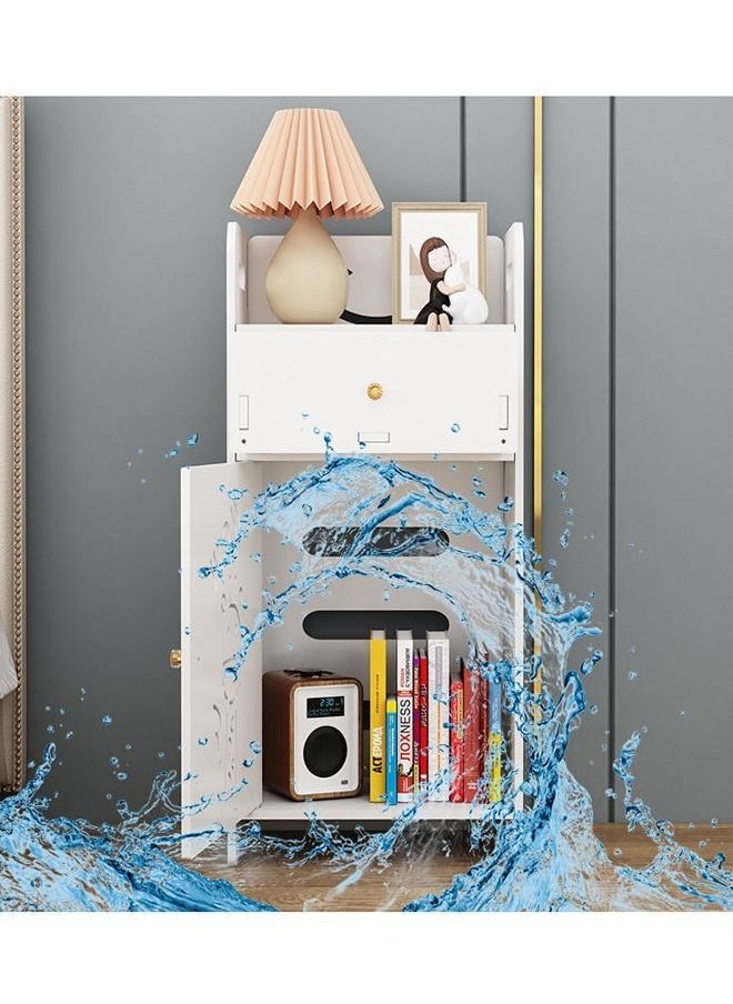 fashionhome Multi Purpose Floor Standing Bathroom Home Furniture Cabinet Rack White 25 x 18 x 50 cm  - Image 4