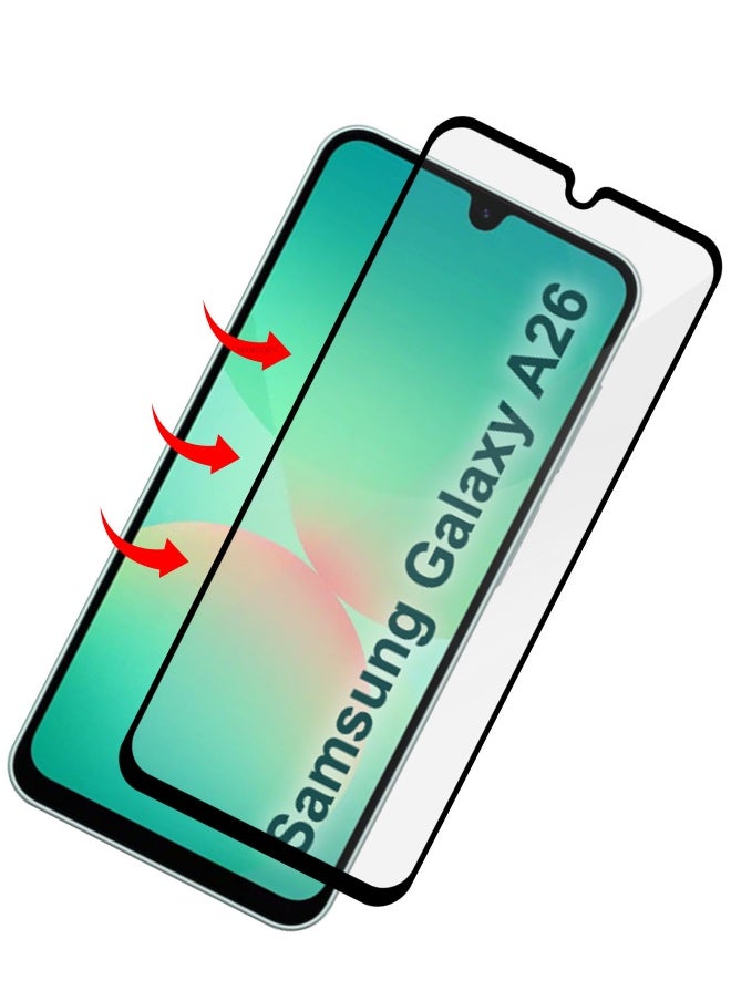 DUSALA - 3Packs Samsung Galaxy A26 Screen Protector – Full Coverage 9H Tempered Glass | HD Clarity | Anti-Fingerprint | Edge-to-Edge Fit - Image 1