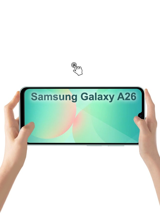 DUSALA - 3Packs Samsung Galaxy A26 Screen Protector – Full Coverage 9H Tempered Glass | HD Clarity | Anti-Fingerprint | Edge-to-Edge Fit - Image 1