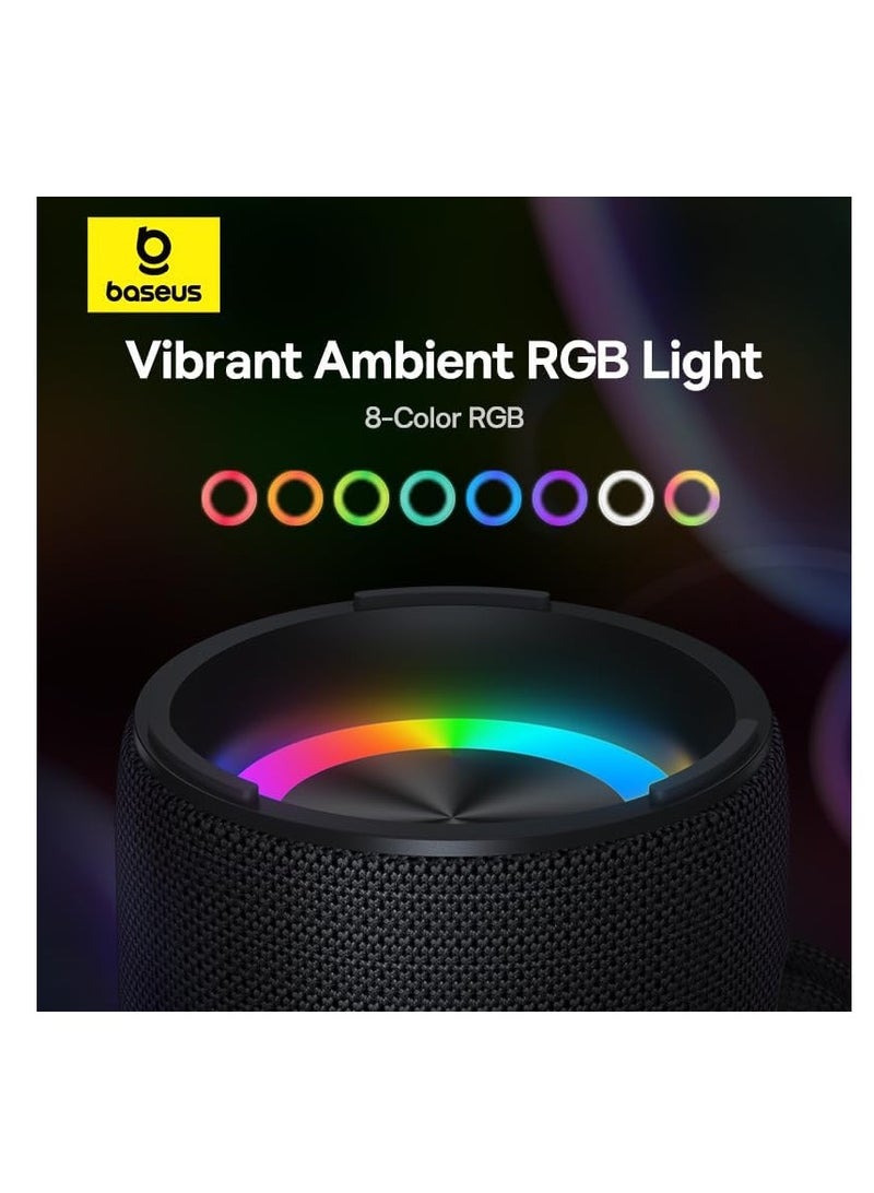 Baseus OS-Baseus AeQur VO20 Portable Wireless Speaker Cluster Black - Image 4