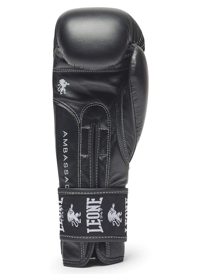 LEONE 1947 Ambassador Unisex Adult Boxing Gloves, Black, 10oz - Image 4