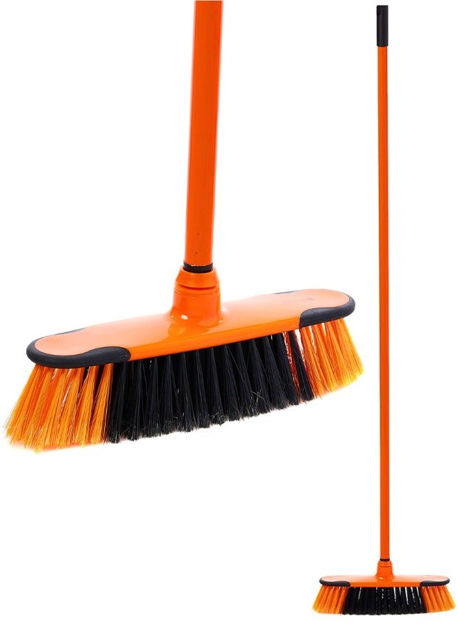 Chase Up Long Floor Broom with Strong Iron Handle - Upright Long Handle Broom with Stiff Bristles - Multipurpose Cleaning Tool Perfect for Home or Office Use - Ideal for All Sweeping Cleaning Job - Image 2