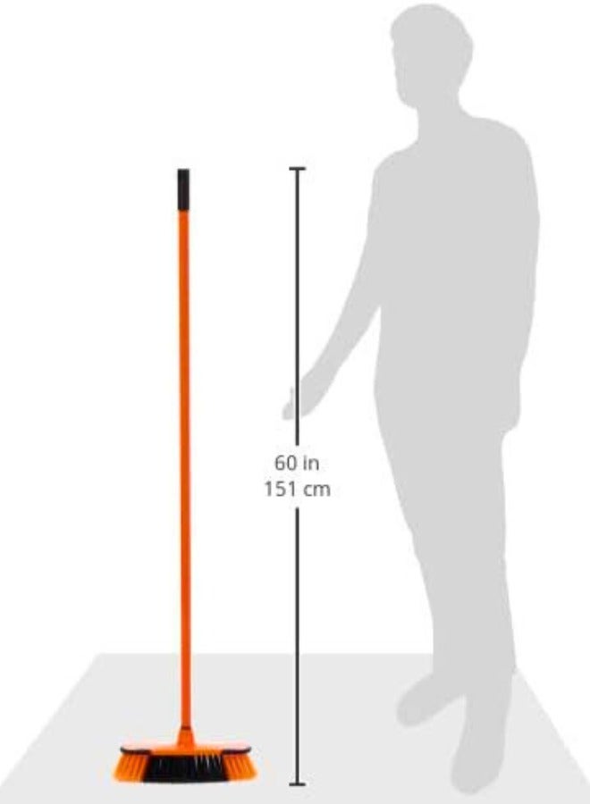 Chase Up Long Floor Broom with Strong Iron Handle - Upright Long Handle Broom with Stiff Bristles - Multipurpose Cleaning Tool Perfect for Home or Office Use - Ideal for All Sweeping Cleaning Job - Image 3