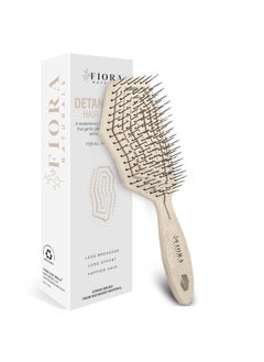 Fiora Naturals Fiora Naturals Hair Detangling Brush 100 BioFriendly Hair Detangler Brush wUltrasoft Bristles Glide Through Tangles with Ease  For Curly Fine Women Men Kids Toddlers Wet and Dry Hair 