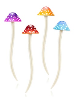 Taiyin Mushroom Print Hair Sticks  4 Pcs Cute Chopsticks for Women and Girls Bun Sticks for Long Hair Multicolor