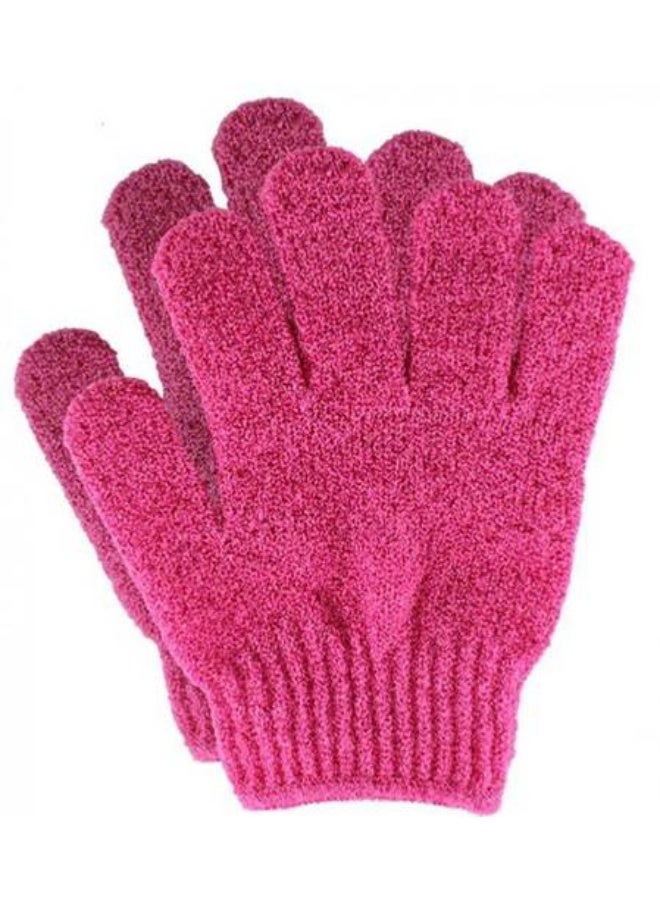 Newest Natural Exfoliating Gloves Body Exfoliator Scrubber Natural Exfoliating Glove Five Fingers Nylon Gloves Deep Clean Body 2PC may vary color - Image 1