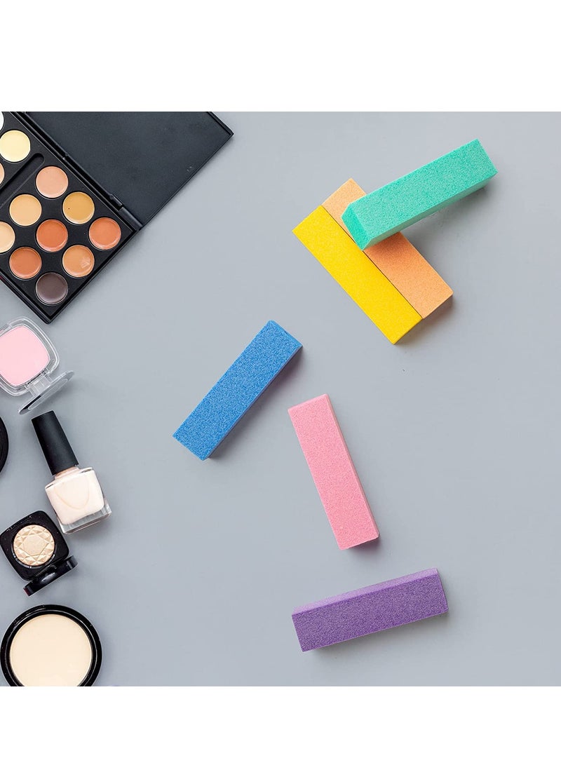 KASTWAVE Nail Files and Buffer, Professional Manicure Tools Kit Rectangular Art Care Buffer Block Tools, Natural and Acrylic Nail Buffing Blocks, 12-Pack, 4 Sided, Medium Grit (Multi-colored) - Image 2