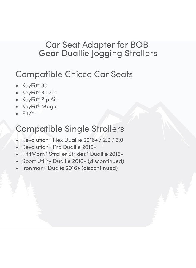 BOB Gear Duallie Jogging Stroller Infant Car Seats Adapter for Chicco Branded Car Seats - Image 4