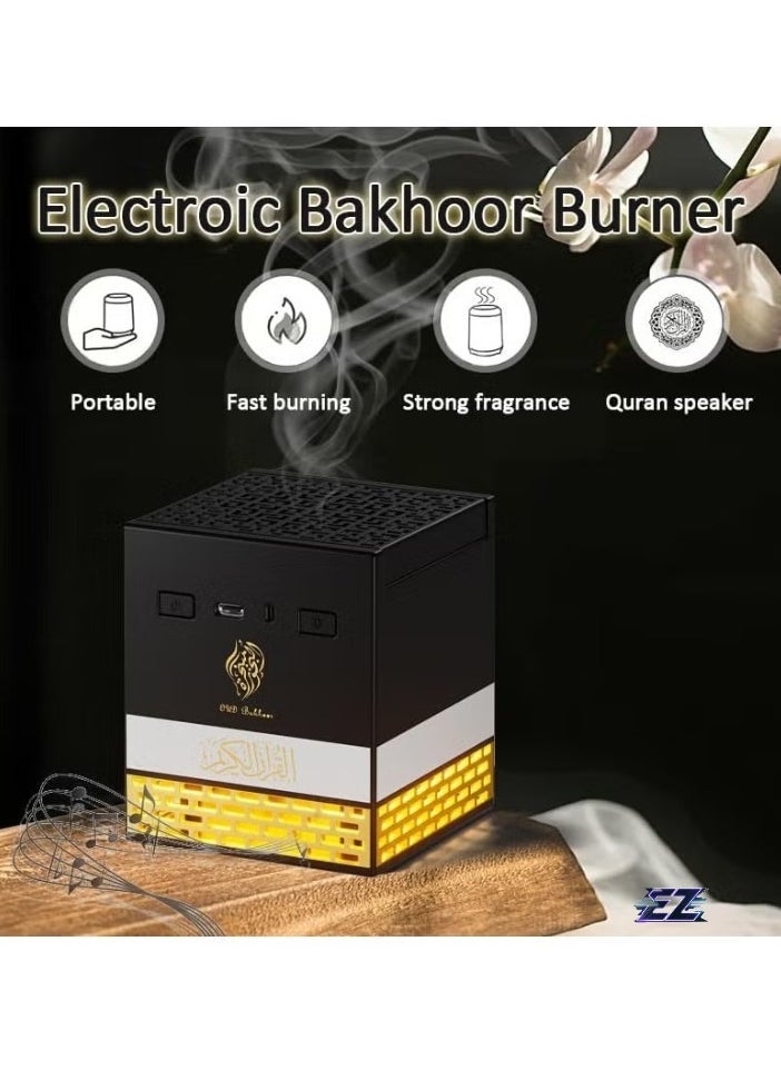 ELTRAZONE Quran Speaker with Bakhoor, Quran Chapters & LED Lights – 18 Reciters, 15 Translations – Perfect for Listening, Relaxation, and Spiritual Connection  - Image 2