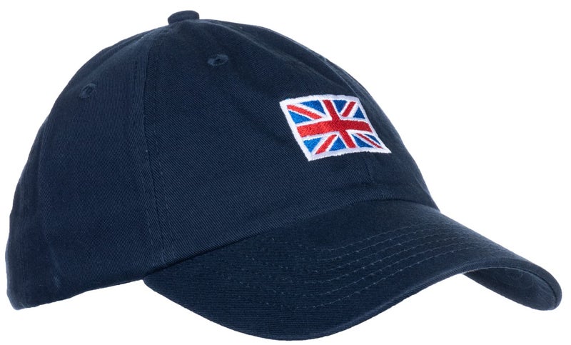 Ann Arbor T-shirt Co. UK Flag Hat - United Kingdom Great Britain Pride, British Low Profile Baseball Dad Hat for Men & Women - (Navy Blue) - Image 1