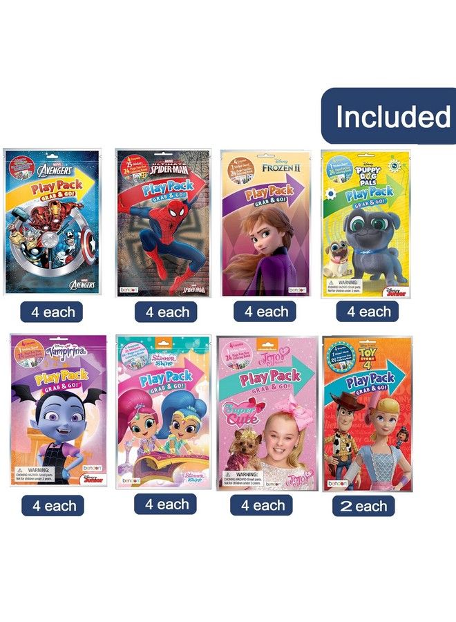 Bendon Publishing (30 عبوة) حقائب اللعب الجاهزة للأطفال كتب تلوين مع أقلام تلوين هدايا حفلات بالجملة للأولاد والبنات شخصيات كرتونية أميرة بطل خارق كتب نشاط بالجملة للأطفال حزم تلوين - Image 3