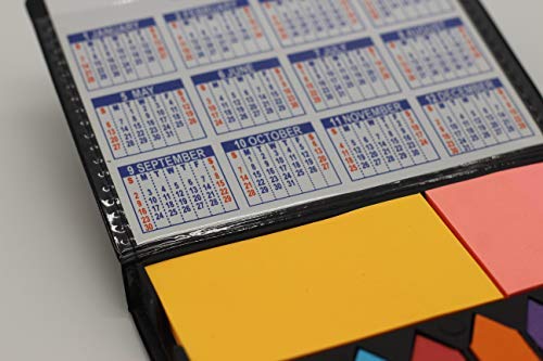 R H lifestyle Pu Leather case 100 Sheet Sticky Notes Pad with Arrow Flag Page Marker with Calendar Cute Sticky Notes Set Memo Pad Office Stationery - Image 4