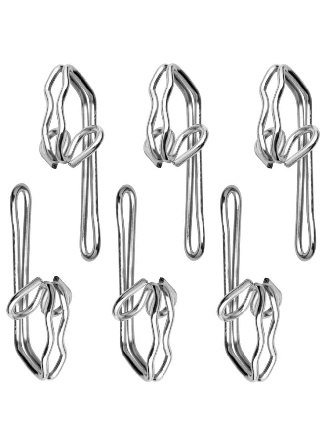 Bukela ASIWUJING Curtain Hooks Metal Curtain Header Tape Drapery Hooks for curtains 2.9x1.2cm (100 Pack silver)… - Image 1
