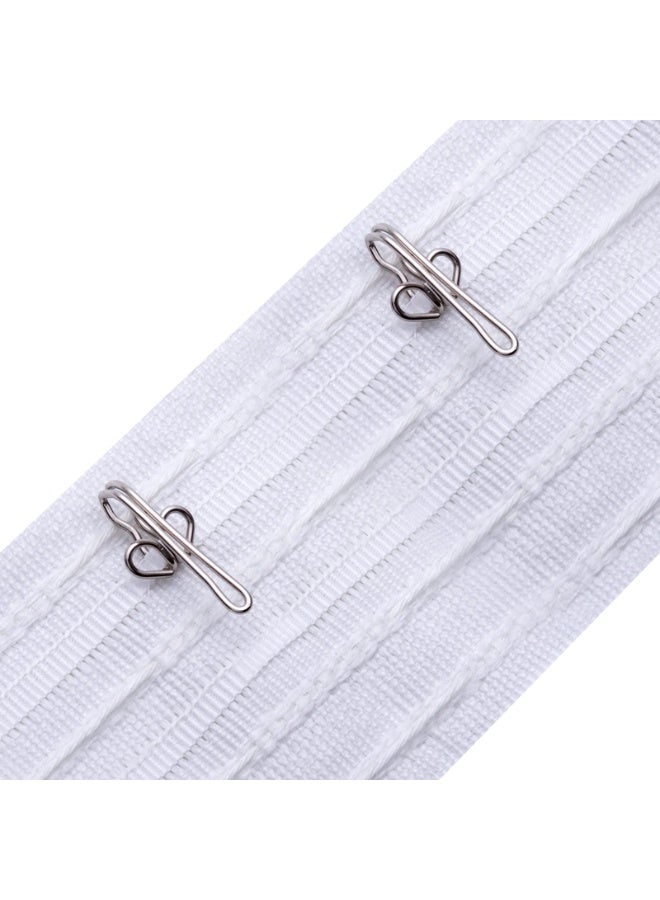 Bukela ASIWUJING Curtain Hooks Metal Curtain Header Tape Drapery Hooks for curtains 2.9x1.2cm (100 Pack silver)… - Image 3