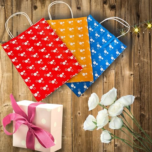 Leczonio 18 Pieces Gift Bags | paper bags for return gifts | Party Favor Bags with Handles, return gift bag, Gift Bags for Wedding, Birthday, Party Supplies and Gifts (MULTI COLOR - Image 4