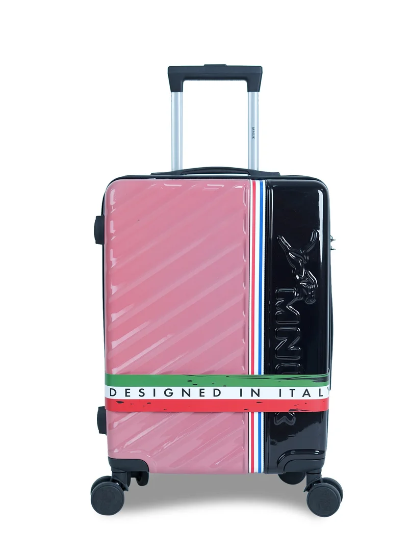 MNUK SWAGGER 20inch Luggage| Polycarbonate and ABS Hardside Trolley| Double 360Â° 4 Wheeler| PB-Multicolor
