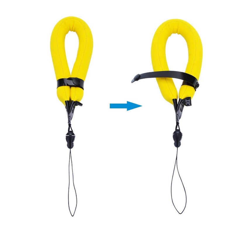 JJC Waterproof Camera Floating Wrist Strap for Olympus Tough TG-7 TG-6 TG-5 TG-4 TG-3 Fujifilm FinePix XP140 XP130 XP120 Nikon Coolpix W300 W150 Gopro Hero 9 8-Yellow - Image 3