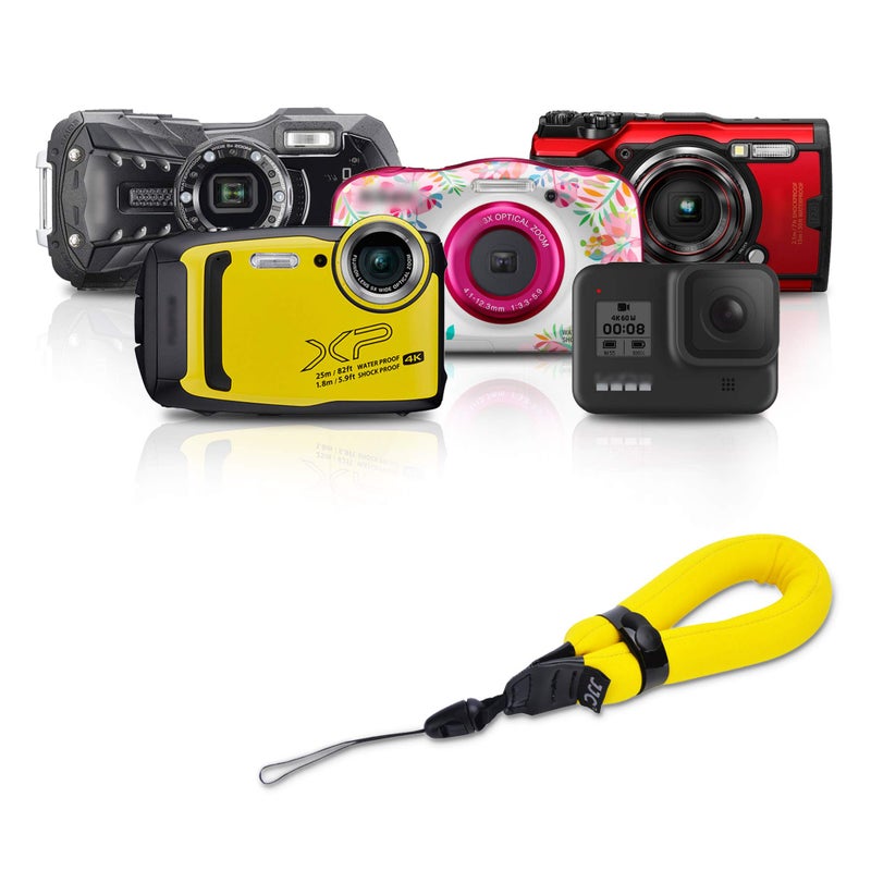 JJC Waterproof Camera Floating Wrist Strap for Olympus Tough TG-7 TG-6 TG-5 TG-4 TG-3 Fujifilm FinePix XP140 XP130 XP120 Nikon Coolpix W300 W150 Gopro Hero 9 8-Yellow - Image 2