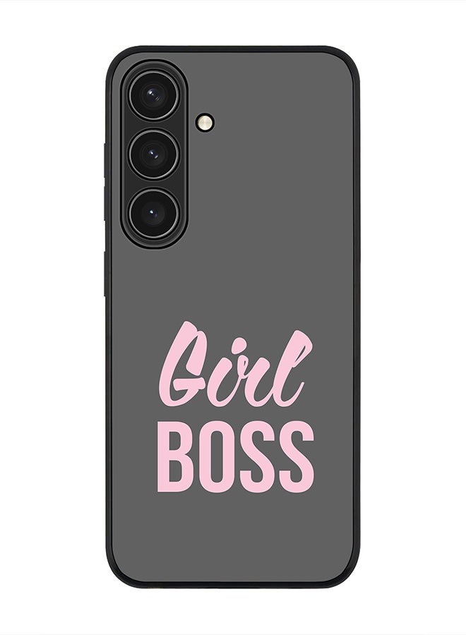 Stylizedd For Samsung Galaxy S25 5G Case,Slim fit Camera Protection, Shockproof Thin Phone cover  - Girl Boss (Grey) - Image 1