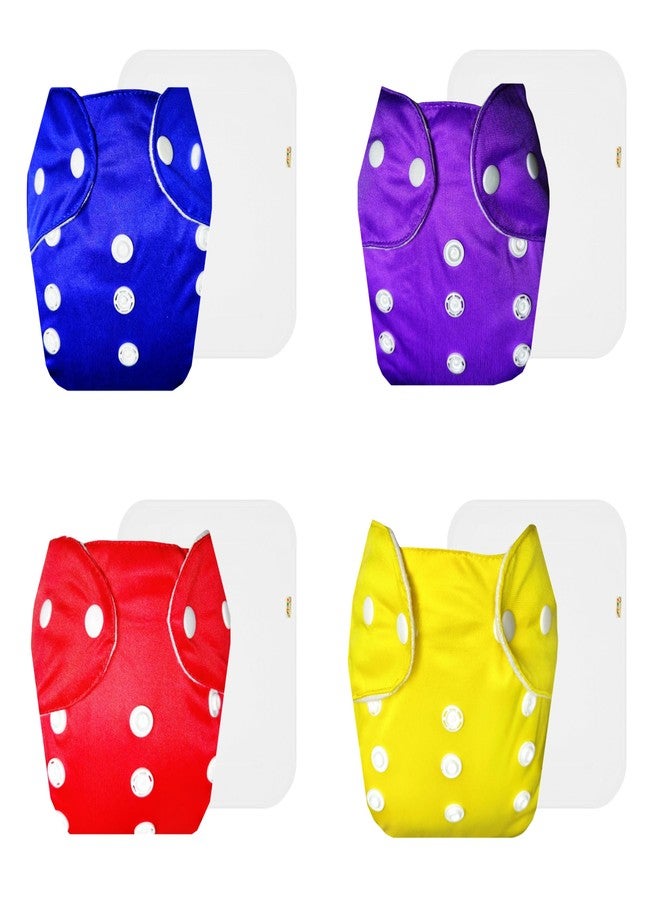 حفاضات دمبلدو لايت القماشية مع حشوة قطنية (عبوة من 4 قطع) | مضادة للحساسية | تسمح بمرور الهواء | أزرار كبس قابلة للتعديل | تغيير حفاضات بدون قلق | من 3 أشهر إلى سنتين | للجنسين - Image 1