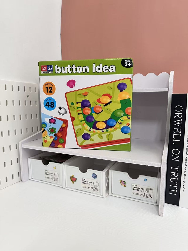 Kindergarten Recommended Jigsaw Puzzle Diy Educational Toys 1-3 Years Old Large Particles Mushroom Nail Intelligence Development Cube Mosaic - Image 1