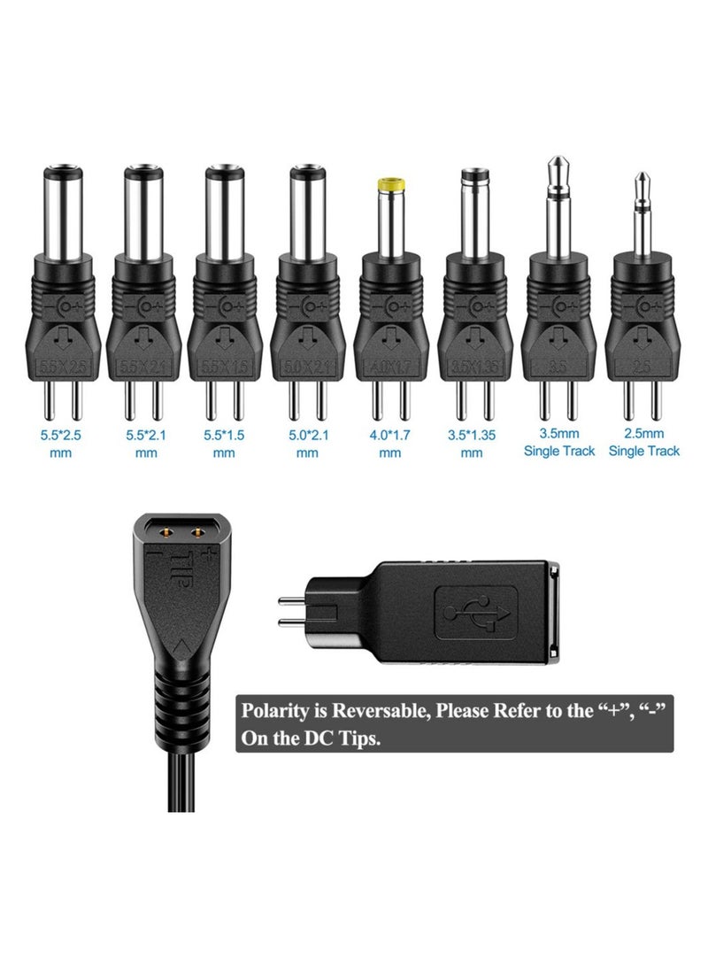 غنافوتو قطبية عكسية، 30 واط محول طاقة تيار متردد عالمي يعمل بالتيار المتردد DC قابل للتحديد مع 9 أطراف لإمداد الطاقة بجهد كهربائي قابل للتحديد ل 3 فولت 4.5 فولت 5 فولت 6 فولت 7.5 فولت 7.5 فولت 9 فولت 12 فولت للإلكترونيات المنزلية، 2000 مللي أمبير 2 أمبير كحد أقصى (معيار بريطاني) - Image 2