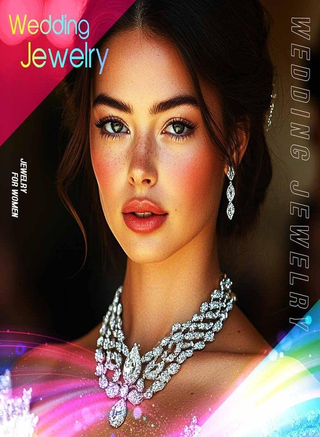 CLOACE Colorful Crystal Choker Necklace Sparkly Rhinestone Chokers Necklaces Chain Party Prom Neck Jewelry for Women (square) - Image 3