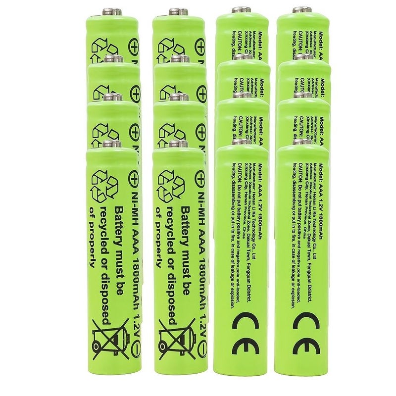 4 قطع من بطاريات قابلة للشحن من نوع Ni MH، AAA، 1800mAh، 1.2V، 3A، للإضاءة LED وألعاب ومشغلات MP3 وموازين إلكترونية وفرش أسنان كهربائية وآلات حاسبة - Image 3