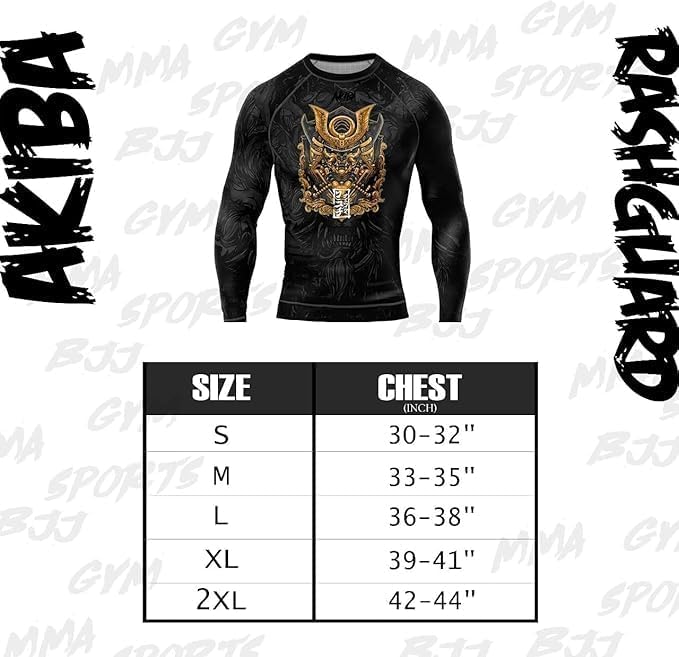 AKIBA Men Full Sleeve Compression Rash Guard T Shirt (Blue, 42) - Athletic Fit Crew Neck Performance Top for MMA BJJ Gym Running Cycling Training Wear Blue - Image 5