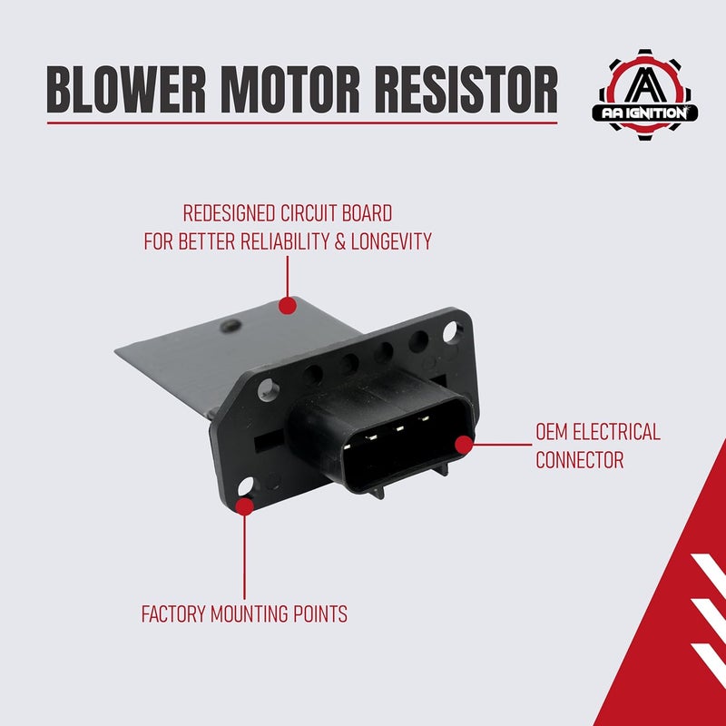 AA Ignition HVAC Blower Motor Resistor for Ford, Lincoln, Mercury Vehicles - Image 3