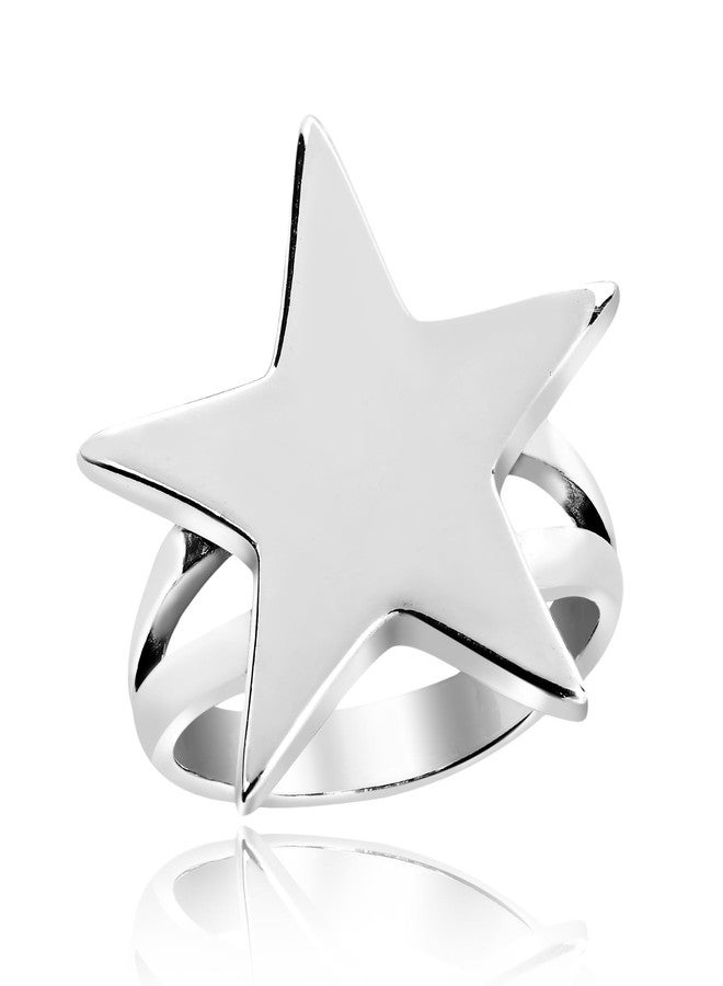AeraVida Party Fun & Shining Star 3D .925 Sterling Silver Ring (9) | Playful Sterling Silver Star Jewelry for Women - Image 1