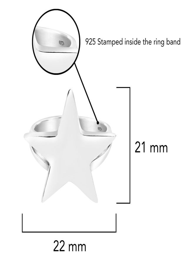 AeraVida Party Fun & Shining Star 3D .925 Sterling Silver Ring (9) | Playful Sterling Silver Star Jewelry for Women - Image 4