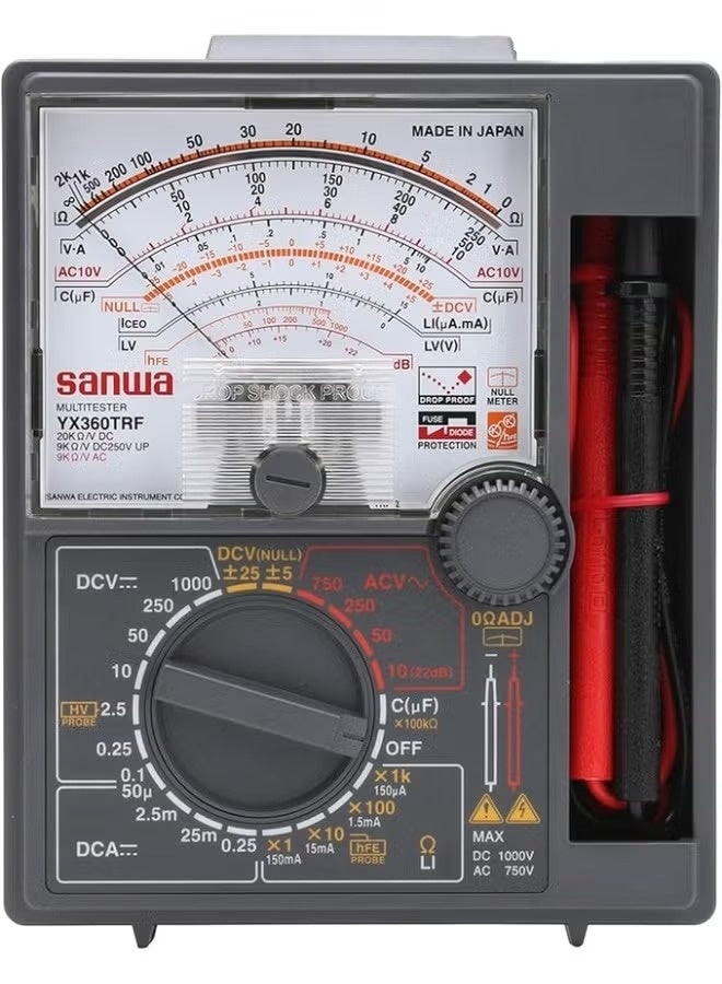 Sanwa YX360TRF Analog Multimeter Original Made in Japan | Battery Powered Electrical Tester for Voltage Current Resistance Continuity Testing - Image 4