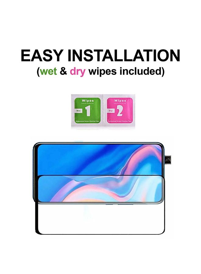 جينيريكا لاصقة حماية الشاشة من الزجاج المقوى لهاتف هواوي Y9 برايم 2019 أسود / شفاف - Image 3