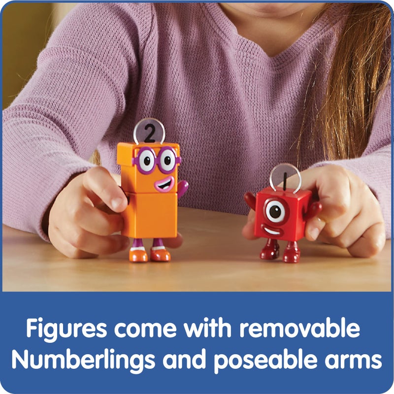 hand2mind hand2mind Numberblocks One and Two Bike Adventure, Cartoon Action Figure Set, Toy Figures, Toy Vehicle Playsets, Small Figurines for Kids, Number Toys, Math Toys for Kids 3-5, Birthday Gifts for Kids - Image 5
