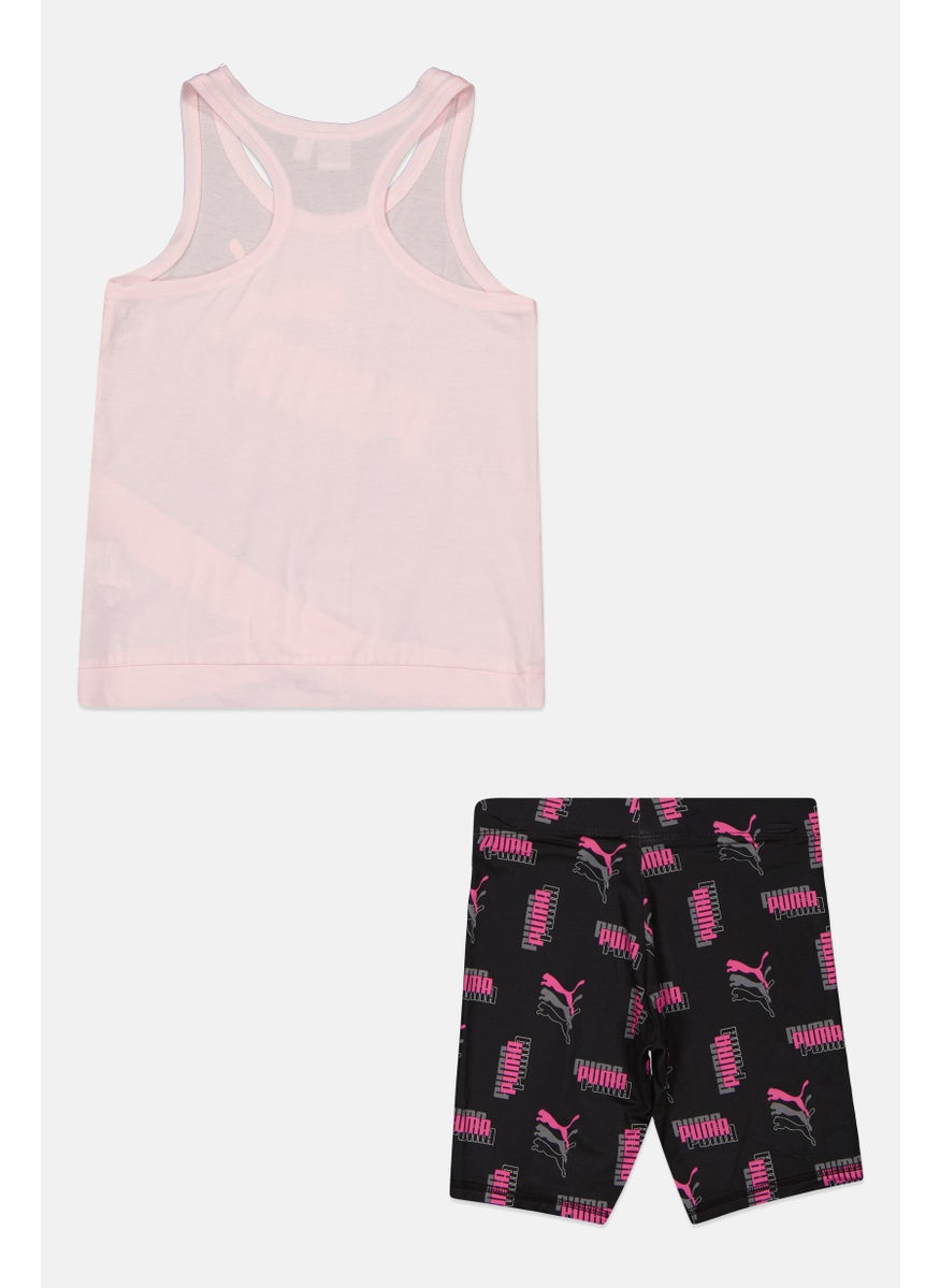 PUMA - Kids Girl 2 Pieces Sportswear Fit Top And Bottom Set, Multicolor - Image 1
