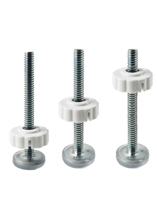 AUXBC 4Pcs M10 (10mm) Baby Gate Threaded Spindle Rod Replacement Parts Kit for Pressure Mounted Pet Safety Gates Stair Gates Hardware Accessories White（80mm in Length） - Image 3