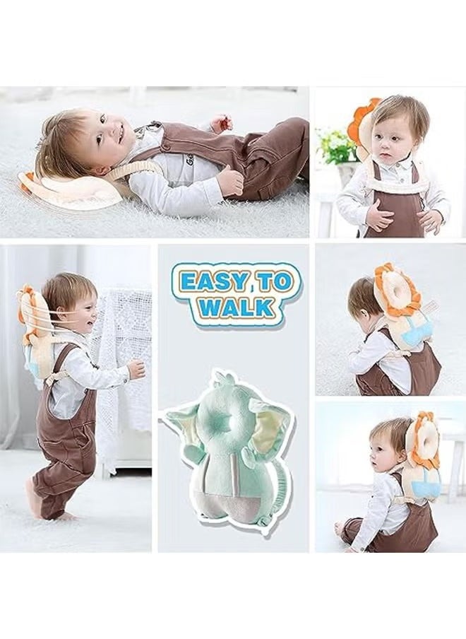 MIXDE Baby Head Protector, PP Cotton Filling Baby Head Protector Backpack, Adjustable Baby Head Protection Safety Pad Backpack Wear for Crawling  - Image 4
