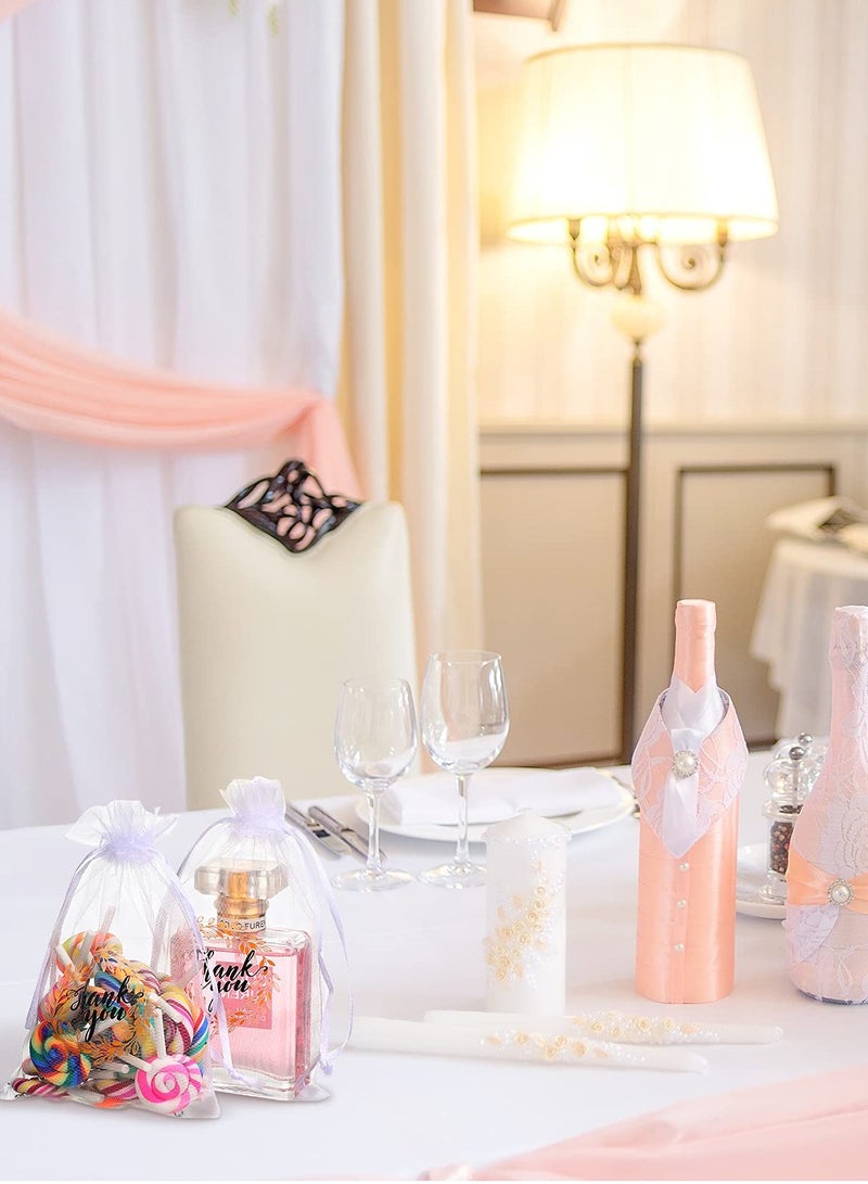 كاست ويف 50 PCS Sheer Drawstring Organza Jewelry Favor Pouches, 4x6 Mesh Wedding Party Festival Gift Bags Candy Bags, Organza Tulle Favor Bags - Image 4