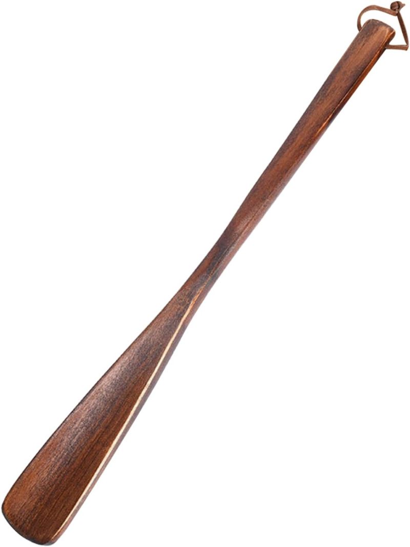 Long-Handle Shoehorn Brown: 1-Piece Ergonomic Grip Shoehorn - Portable Travel Shoehorn for Seniors, Kids, Home and Travel Use - Image 1