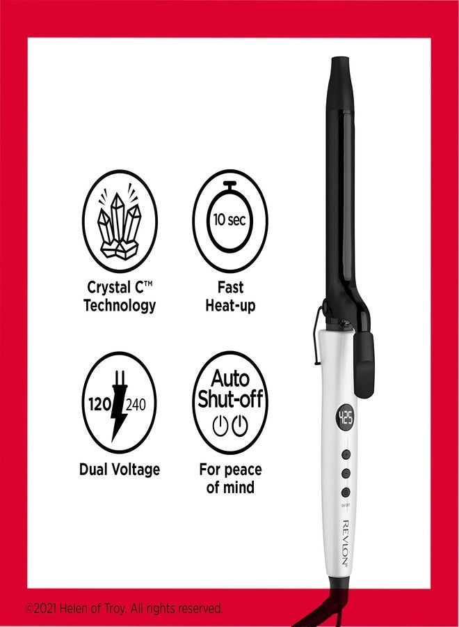 Revlon Crystal C + Ceramic Hair Curling Iron | Long-Lasting Shine and Less Frizz, (1 in) - Image 5